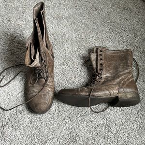 Steve Madden Troopa Leather Combat Boots Size 7